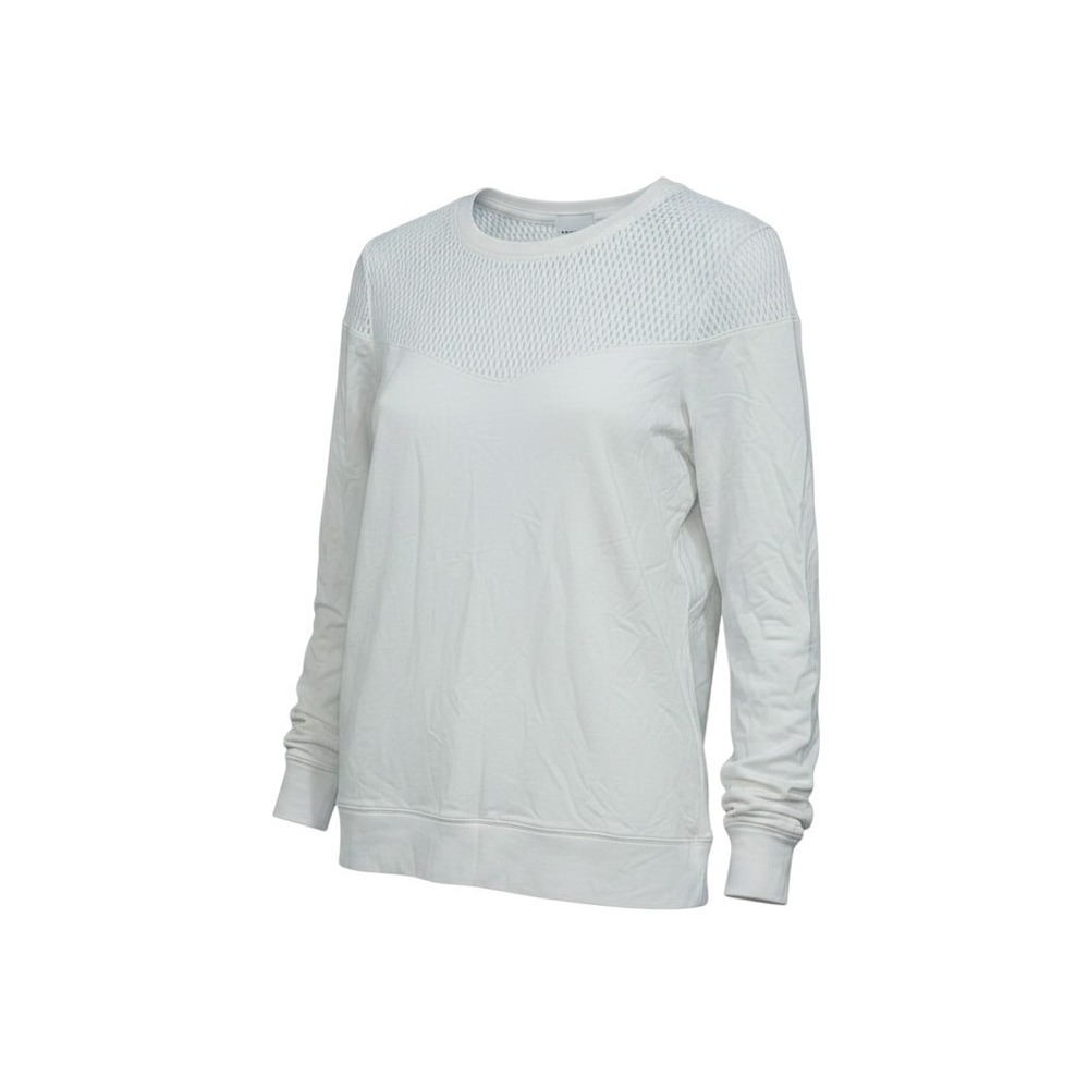 Lilly Pulitzer Luxletic Pullover White Mesh Yoke French Terry Top - XL‎